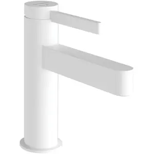 Hansgrohe Finoris - Wastafelkraan met afvoerplug Push-Open, EcoSmart, CoolStart, mat wit 76012700 pas cher