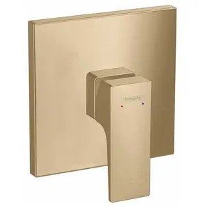 Hansgrohe - Metropol Set de finition pour mitigeur douche encastré, poignée manette, Bronze brossé (32565140) pas cher