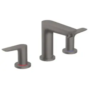Hansgrohe Mélangeur de lavabo 3 trous Talis E noir brossé avec tirette et vidage... pas cher