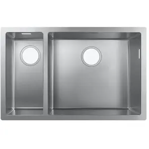 Evier à encastrer sous plan 1 bac et demi HANSGROHE S71 sans vidage in... pas cher