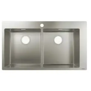 hansgrohe S71 S711-F765 Evier encastré 370/370, Aspect inox, 43303800 pas cher