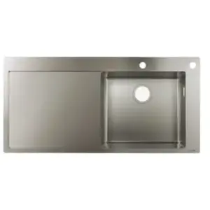 hansgrohe, Lavabo, HG Evier à encastrer 450 mtr. gauche S717-F450 inox... pas cher