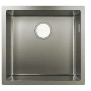 Evier à encastrer sous plan 1 bac HANSGROHE S71 400 sans vidage inox pas cher