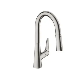 Mitigeur de cuisine - HANSGROHE - Talis M51 - Douchette extractible - 2 jets - Inox brossé pas cher