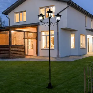 Etc-shop - Lanterne de jardin grande pour candélabre extérieur 3 flamm... pas cher