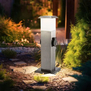 Etc-shop - Lampadaire avec douilles, éclairage extérieur, prises, dist... pas cher