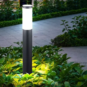 ETC-SHOP Lampadaire en acier inoxydable éclairage allée de jardin lamp... pas cher