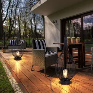 Etc-shop - 2x led solaire lampe suspendue extérieure terrasse cour cag... pas cher