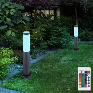 ETC-SHOP Lot de 2 lampadaires d'extérieur led rgb dimmable jardin terr... pas cher