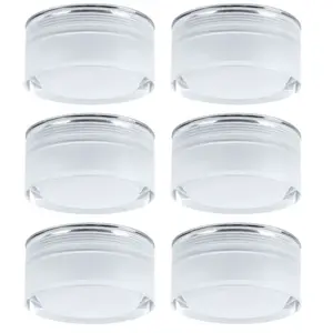 ETC-SHOP Lot de 6 spots led encastrés plafonniers chrome sommeil chambre d'amis design spots carton abîmé pas cher