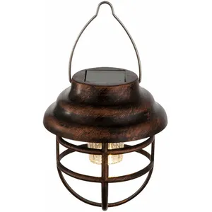 Etc-shop - Lampe de plafond pendule extérieure solaire à led rétro Cag... pas cher