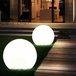 ETC-SHOP Lot de 2 lampes d'extérieur LED spots à boule solaire terrass... pas cher