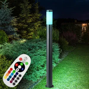 Etc-shop - Lampadaire remote control extérieur jardin en acier inoxyda... pas cher
