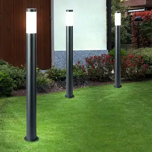 ETC-SHOP 3x lampadaires d'extérieur piliers en acier inoxydable éclair... pas cher