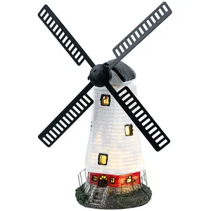 ETC-SHOP Lampe sur pied de moulin à vent solaire led multicolore décor... pas cher
