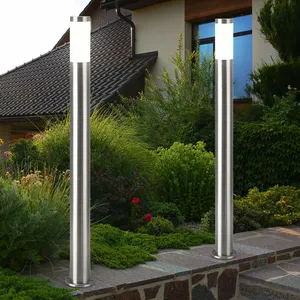 ETC-SHOP 2x lampadaires extérieurs cour de jardin piliers de base en a... pas cher