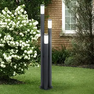 Etc-shop - Lampe sur pied d'extérieur Lampe sur pied de jardin en acie... pas cher