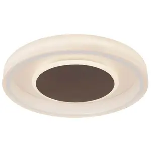 ETC-SHOP Plafonnier led cct Plafonnier télécommandé dimmable, blanc froid 6500 lumière du jour, 40 watts 2400 lumens 3000-6500 Kelvin, DxH 50x9 cm pas cher