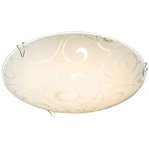 ETC-SHOP Applique murale plafonnier applique lampe de cuisine lampe de salon, vrilles de fleurs avec cristaux de verre blanc, 1x led 8Watt 500 lumens blanc pas cher