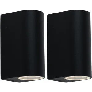 Etc-shop - Lampe d'extérieur Up & Down noire applique de façade appliq... pas cher