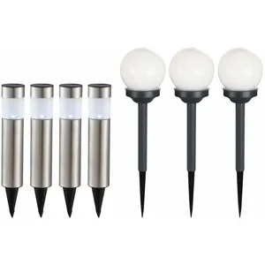 ETC-SHOP Ensemble de 7 lampes solaires à led Ball Plug Spot Spot de ja... pas cher