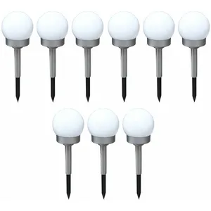 ETC-SHOP Ensemble de 9 lumières de boule de prise solaire à led pas cher