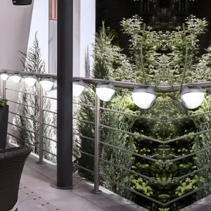 ETC-SHOP Ensemble de 8 lumières de clôture extérieure solaire de lampe... pas cher