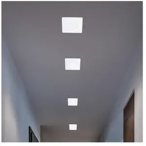 ETC-SHOP Spot encastrable plafonnier salon lampe spot encastrable plafonnier LED carré chambre, 12W 1000lm blanc chaud, LxP 10,2x10,2 cm, lot de 4 pas cher