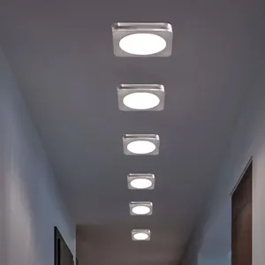 ETC-SHOP Lot de 6 spots encastrables LED plafonniers argent éclairage ... pas cher