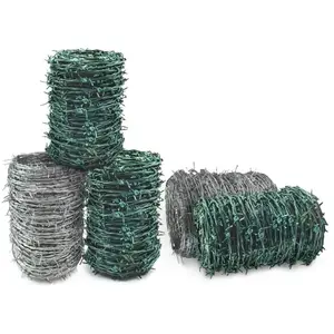 KARAT fil de fer barbelé galvanisé, 1,7 mm pour clôture de protection contre la faune sauvage, Vert / 50 m pas cher