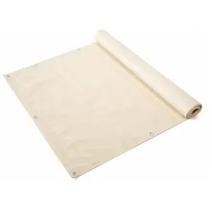 KARAT Protection anti regard Pour jardin et balcon PVC Cordon de fixation inclus Crème 90 x 600 cm pas cher