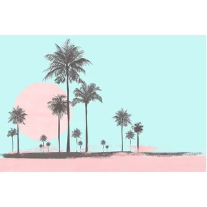 Fotobehang MiamiBeachSunrise1 DD119761 A.S. Création ARTist Blauw Roze...