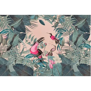 Fotobehang ToucansParadise DD119693 A.S. Création ARTist Groen Roze Vl... pas cher