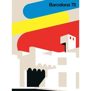 Fotobehang Barcelona75 DD120113 A.S. Création ARTist Kleurrijk Rood Vlies 270 x 200 cm (2 delen) 3D Fotobehang