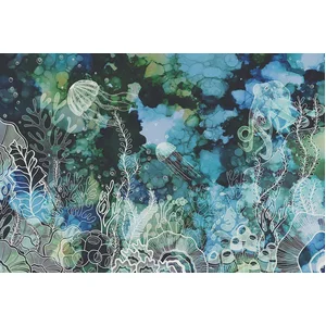 Fotobehang UnderwaterColour DD120053 A.S. Création ARTist Blauw Groen ...