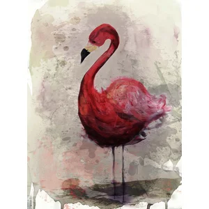 Fotobehang Flamingo DD120049 A.S. Création ARTist Beige Creme Rood Vli...