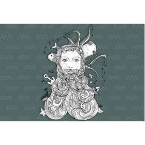 Fotobehang Aquarius1 DD120069 A.S. Création ARTist Grijs Wit Vlies 270...