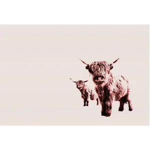 Fotobehang HighlandCows DD119829 A.S. Création ARTist Beige Creme Vlie...