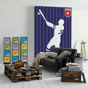 Fotobehang Baseball DD120153 A.S. Création ARTist Paars Wit Vlies 270 ... pas cher