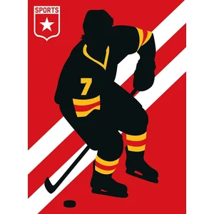 Fotobehang IceHockey DD120165 A.S. Création ARTist Rood Zwart Antracie...