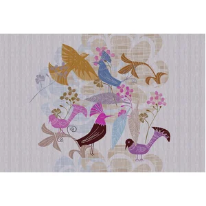 Fotobehang birdland1 DD122444 Livingwalls Walls by Patel 3 Blauw Paars... pas cher