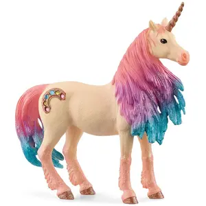Figurine - SCHLEICH - Licorne Marshmalow, jument - Pelage doux et crinière colorée pas cher