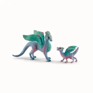 Comparateur de prix : Schleich- Figurine Dragon aux Fleurs et Son Petit bayala, 70592, Multicolore