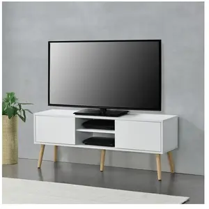 Meuble TV Eskilstuna 120 x 30 x 47 cm Blanc - EN.CASA - Contemporain -... pas cher