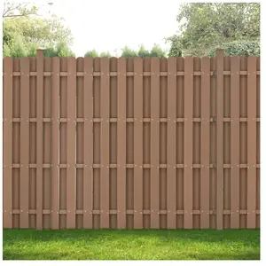 Comparateur de prix : NEU.HAUS [neu.holz] Clôture de Jardin Brise Vent Brise Vue Bois Composite (WPC) Brun 185 x 193 cm