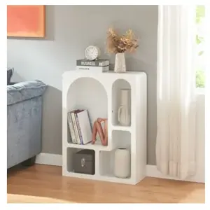 EN.CASA Bibliothèque Vågå 80 x 60 x 24 cm blanc pas cher