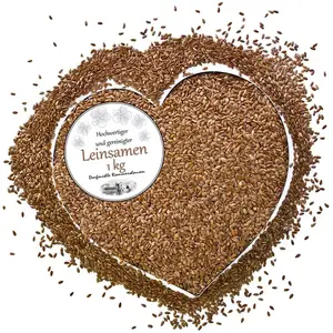 Lijnzaad, natuurlijke lijnzaadjes, enkelvoudig voer, hele zaden, warmtekussens, 1 kg, voedingssupplement voor paarden, vogels, pluimvee, selectie DML pas cher