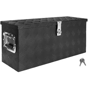 Trucky Disselkist zwart   aluminium kist voor aanhanger of vrachtwagen   afsl... pas cher