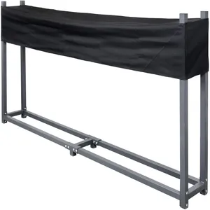 V2Aox Haardhoutrek / Opslagrek voor haardhout Metalen houtopslag met afdek... pas cher