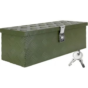 Trucky Disselkist groen gereedschapskist vrachtwagenkist aluminium kist aanha... pas cher